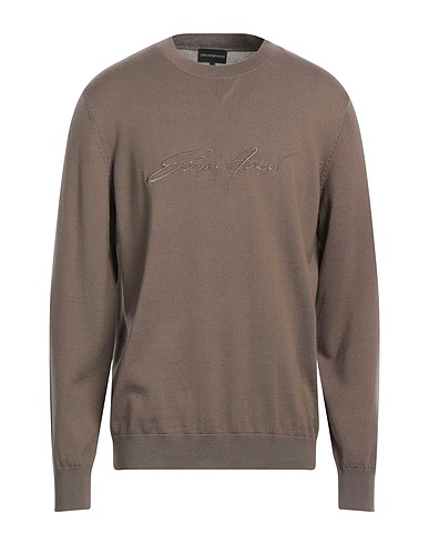 EMPORIO ARMANI Pullover Cammello 100% Lana Vergine