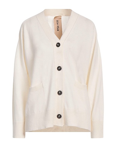 SIR-VICE Cardigan Ivory 73% Wool, 13% Cashmere, 13% Polyamide, 1% Elastane
