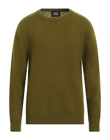 ALPHA STUDIO Sweater Military green 100% Wool
