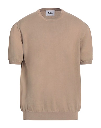 ALPHA STUDIO Pullover Beige 100% Cotone