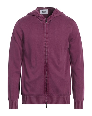 ALPHA STUDIO Cardigan Purple 100% Cotton