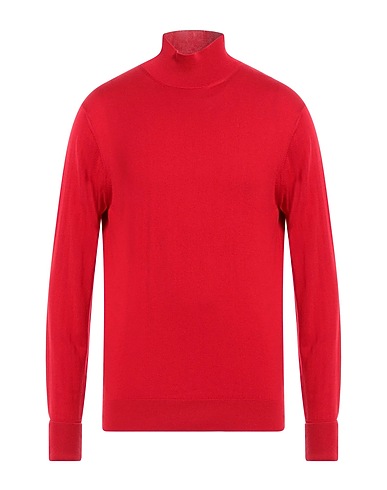 DUNHILL Rollkragenpullover Rot 55% Maulbeerseide, 45% Baumwolle