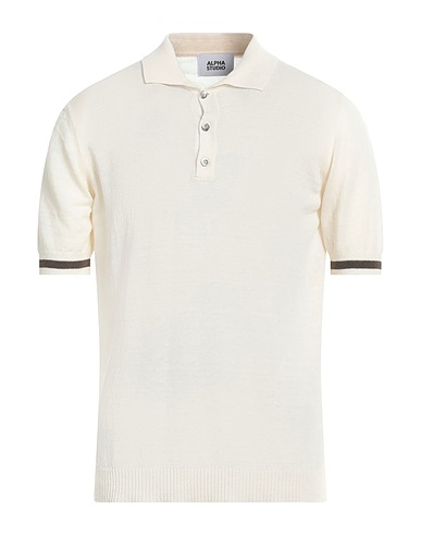 ALPHA STUDIO Sweater Ivory 75% Linen, 25% Cotton