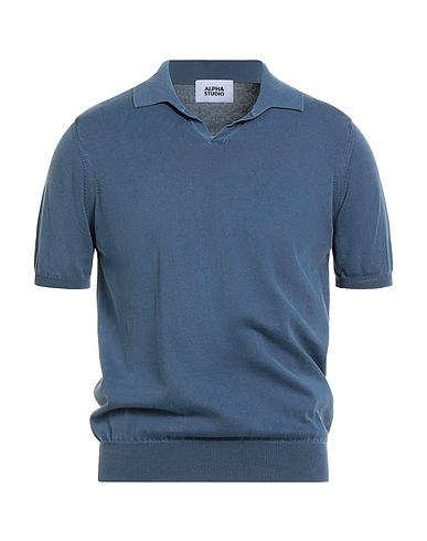 ALPHA STUDIO Jumper Slate blue 100% Cotton