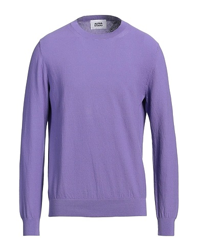 ALPHA STUDIO Sweater Purple 100% Cotton