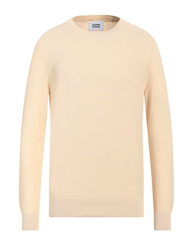 ALPHA STUDIO Jumper Beige 100% Cotton
