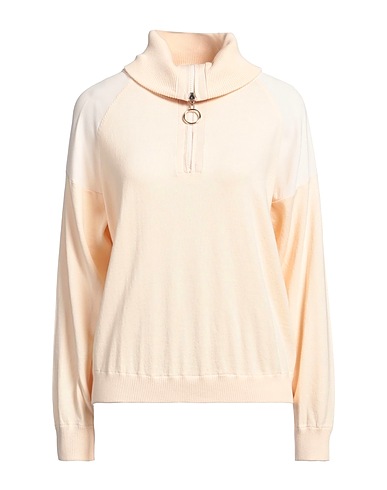 TWINSET Polo neck Apricot 80% Cotton, 20% Polyamide, Viscose