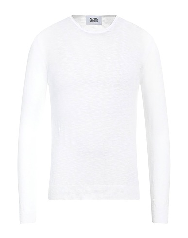 ALPHA STUDIO Jumper White 100% Cotton