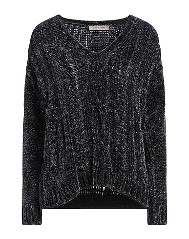 LA FILERIA Jumper Charcoal 71% Viscose, 18% Metallic fiber, 11% Polyamide