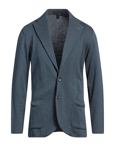 LARDINI Blazer Slate blue 100% Cotton