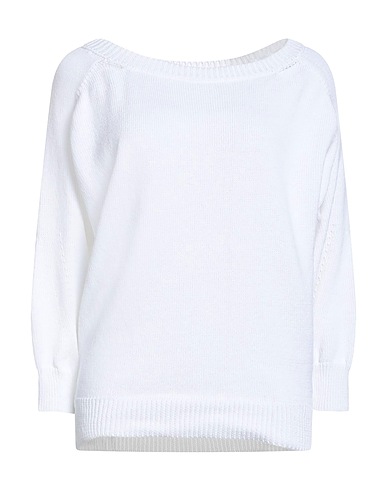 ALPHA STUDIO Sweater White 100% Cotton