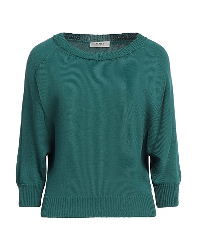 ALPHA STUDIO Pullover Smaragdgrün 100% Baumwolle