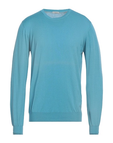 PAOLO PECORA Pullover Azurblau 70% Seide, 30% Baumwolle