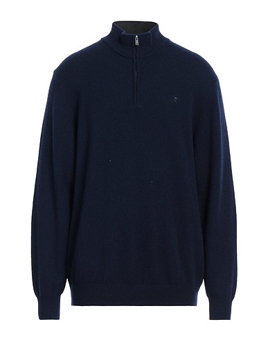 HACKETT Sweater with zip Navy 100% Lambswool