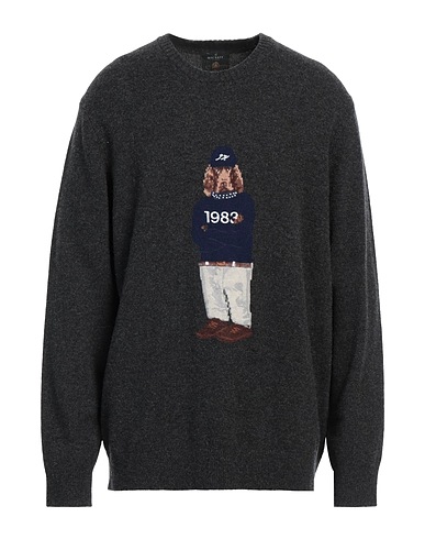 HACKETT Jumper Charcoal 100% Merino Wool
