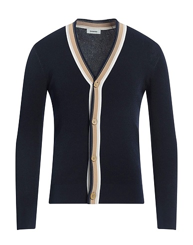 SANDRO Cardigan Midnight blue 75% Viscose, 22% Polyamide, 3% Elastane