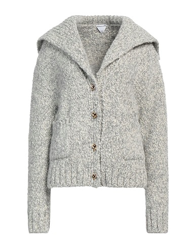 BOTTEGA VENETA Cardigan Light grey 52% Alpaca wool, 47% Wool, 1% Polyamide