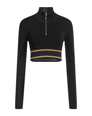 MARNI Polo neck Black 93% Viscose, 5% Polyester, 2% Cotton