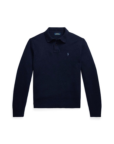 POLO RALPH LAUREN Jumper Midnight blue 90% Wool, 10% Cashmere
