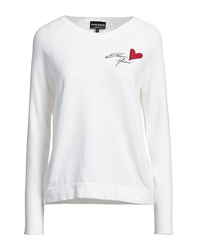EMPORIO ARMANI Jumper Ivory 52% Recycled polyacrylic, 38% Viscose, 10% Cashmere