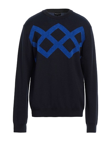 EMPORIO ARMANI Jumper Midnight blue 38% Virgin Wool, 38% Acrylic, 13% Cotton, 11% Viscose