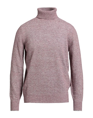 BRUNELLO CUCINELLI Polo neck Mauve 37% Alpaca wool, 30% Cotton, 26% Polyamide, 7% Wool