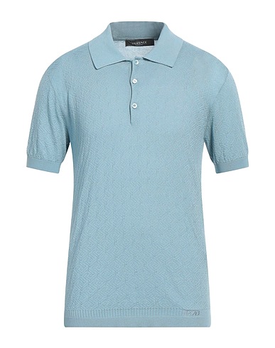 VERSACE Sweater Sky blue 57% Silk, 43% Cotton, Viscose