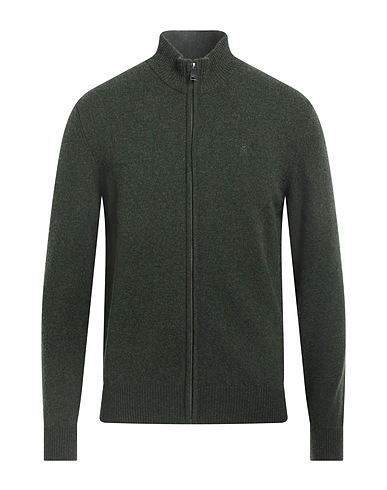 HACKETT Cardigan Verde scuro 100% Lana d'agnello