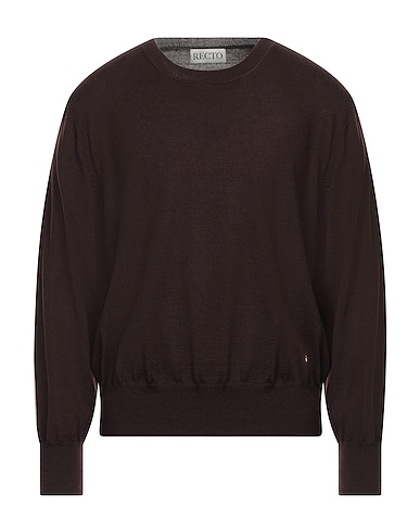RECTO Jumper Dark brown 100% Wool