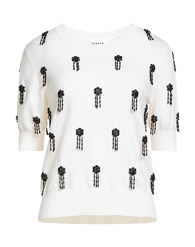 P.A.R.O.S.H. Sweater Cream 75% Wool, 15% Cashmere, 10% Elastane
