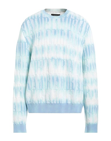 AMIRI Sweater Sky blue 68% Cotton, 20% Polyester, 12% Cashmere