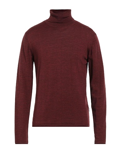 LIU •JO MAN Polo neck Burgundy 50% Acrylic, 50% Wool