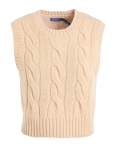 POLO RALPH LAUREN Pullover CROPPED CABLE WOOL-CASHMERE SWEATER Beige 80% Wolle, 20% Kaschmir