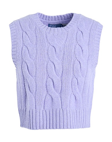 POLO RALPH LAUREN Jumper CROPPED CABLE WOOL-CASHMERE SWEATER Mauve 80% Wool, 20% Cashmere