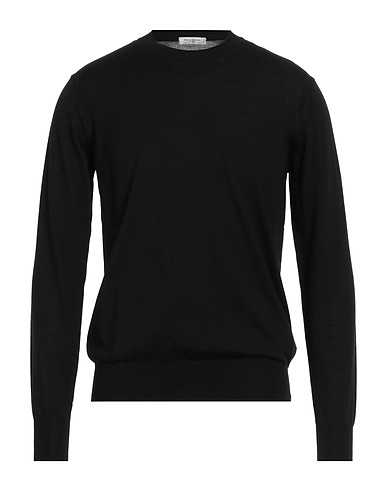 PAOLO PECORA Pullover Nero 100% Lana Vergine