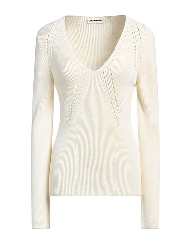 JIL SANDER Jumper Cream 50% Viscose, 46% Cotton, 4% Polyamide
