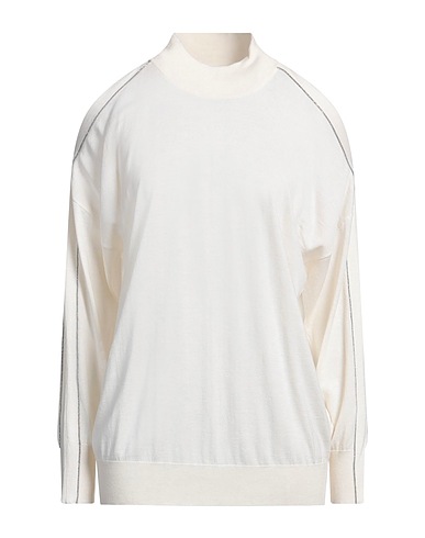 BRUNELLO CUCINELLI Cashmere blend Ivory 70% Cashmere, 30% Silk
