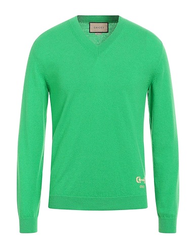 GUCCI Cashmere jumper Green 100% Cashmere, Polyamide, Elastane