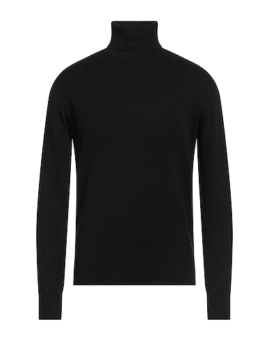 LIU •JO MAN Polo neck Black 41% Cotton, 28% Polyester, 13% Polyamide, 13% Acrylic, 5% Wool