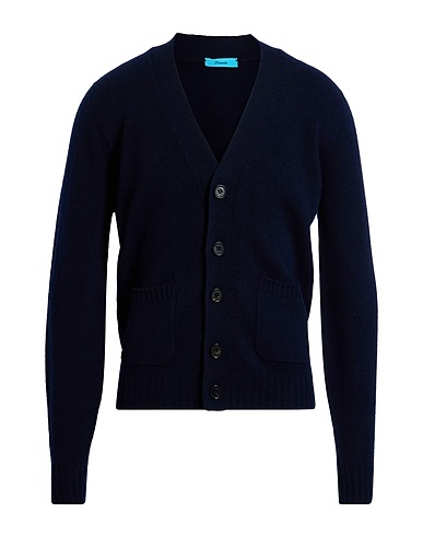 DRUMOHR Cardigan Blu notte 100% Lana d'agnello