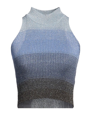 GCDS Top Light blue 70% Viscose, 15% Polyester, 15% Metallic fiber