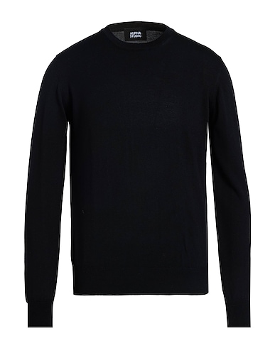 ALPHA STUDIO Πουλόβερ Μαύρο 100% Μαλλί μερινός