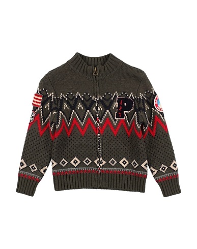 U.S.POLO ASSN. Cardigan Military green 70% Acrylic, 30% Wool