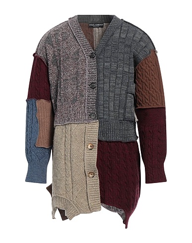 DOLCE&GABBANA Cardigan Piombo 86% Lana, 7% Poliammide, 5% Viscosa, 2% Seta
