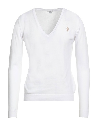 U.S.POLO ASSN. Pullover Bianco 100% Cotone