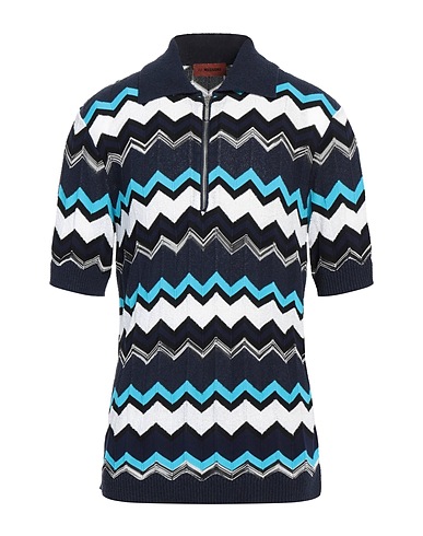 MISSONI Sweater Midnight blue 86% Cotton, 11% Viscose, 3% Polyamide