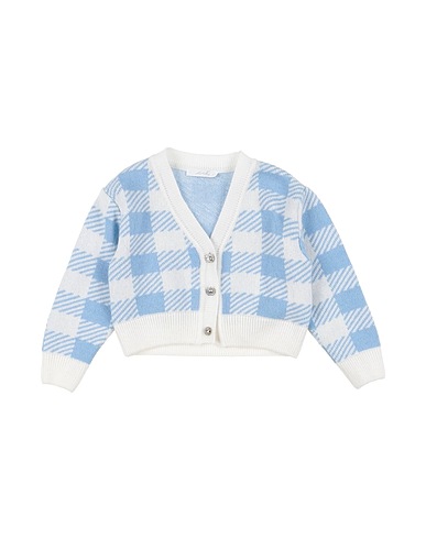 U+É Cardigan Blu chiaro 45% Viscosa, 25% Lana Merino, 25% Poliammide, 5% Cachemire