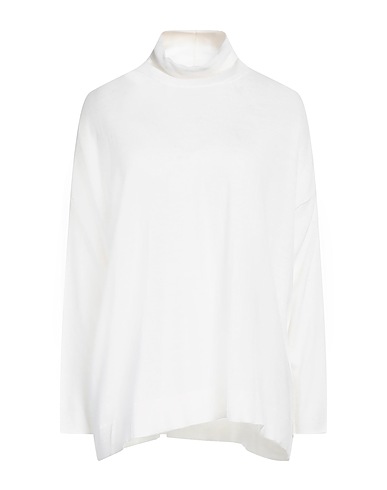 FABIANA FILIPPI Polo neck White 100% Virgin Wool, Ecobrass