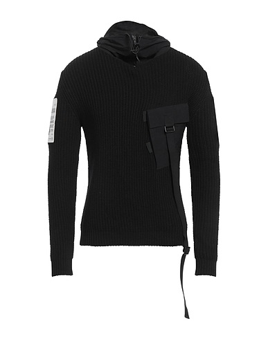 TOBIAS BIRK NIELSEN Maglia con zip Nero 45% Viscosa, 25% Lana, 25% Poliammide, 5% Cachemire