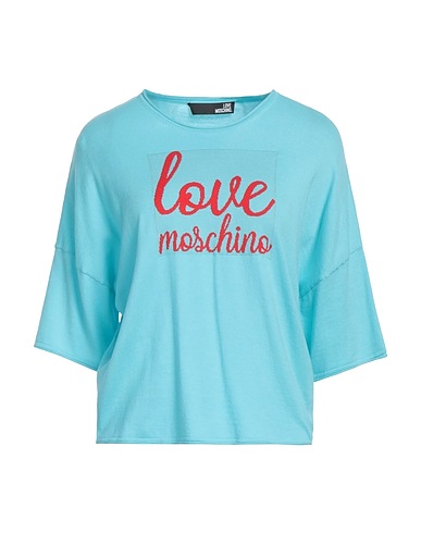 LOVE MOSCHINO Jumper Sky blue 100% Cotton